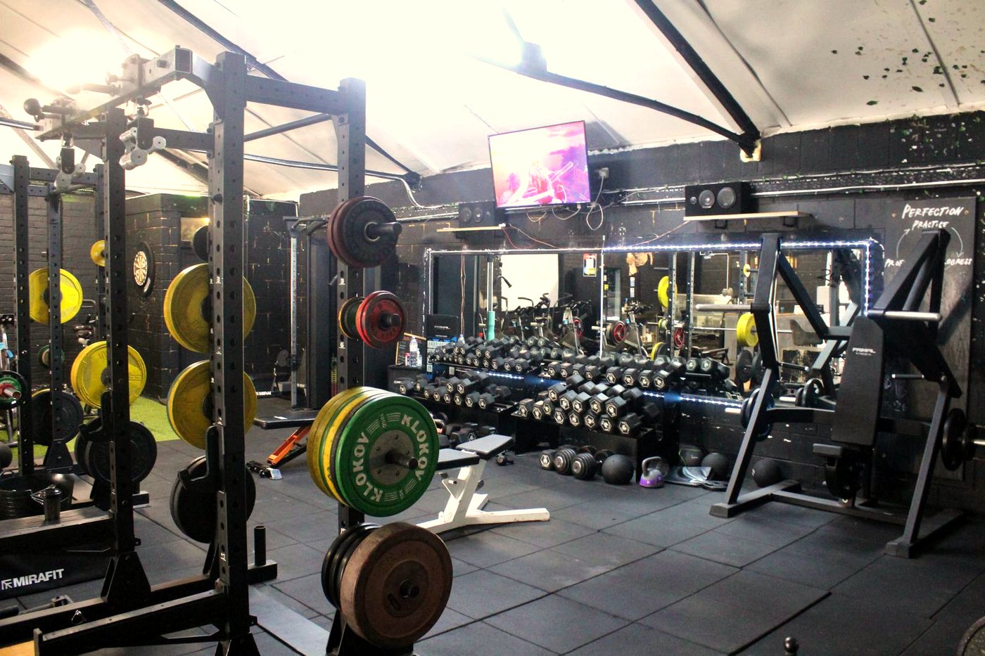 The weights room at PT Zone @ FitBox, Aintree Liverpool